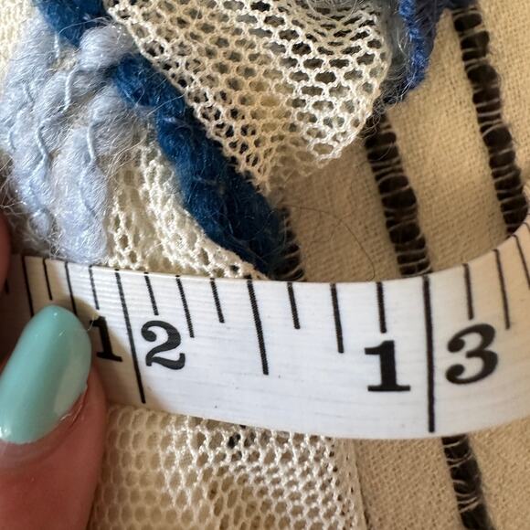 MI MI SOL | Cream Dress with Grosgrain Collar and Hand braided Lattice | Size 6 - Picture 11 of 12